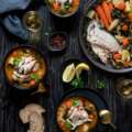 Ψαρόσουπα κοκκινιστή με λαχανικά και ρύζι